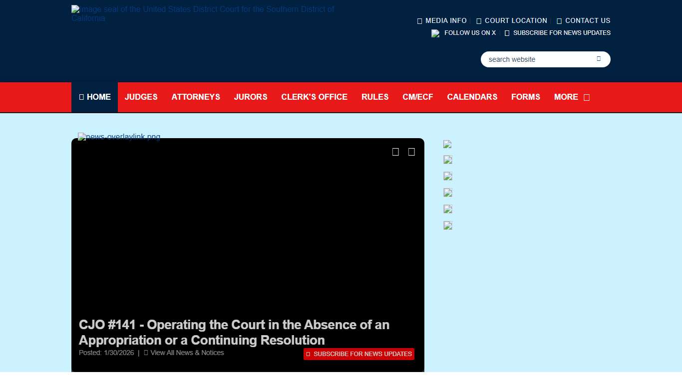 Welcome to U.S. District Court for the Southern District of California